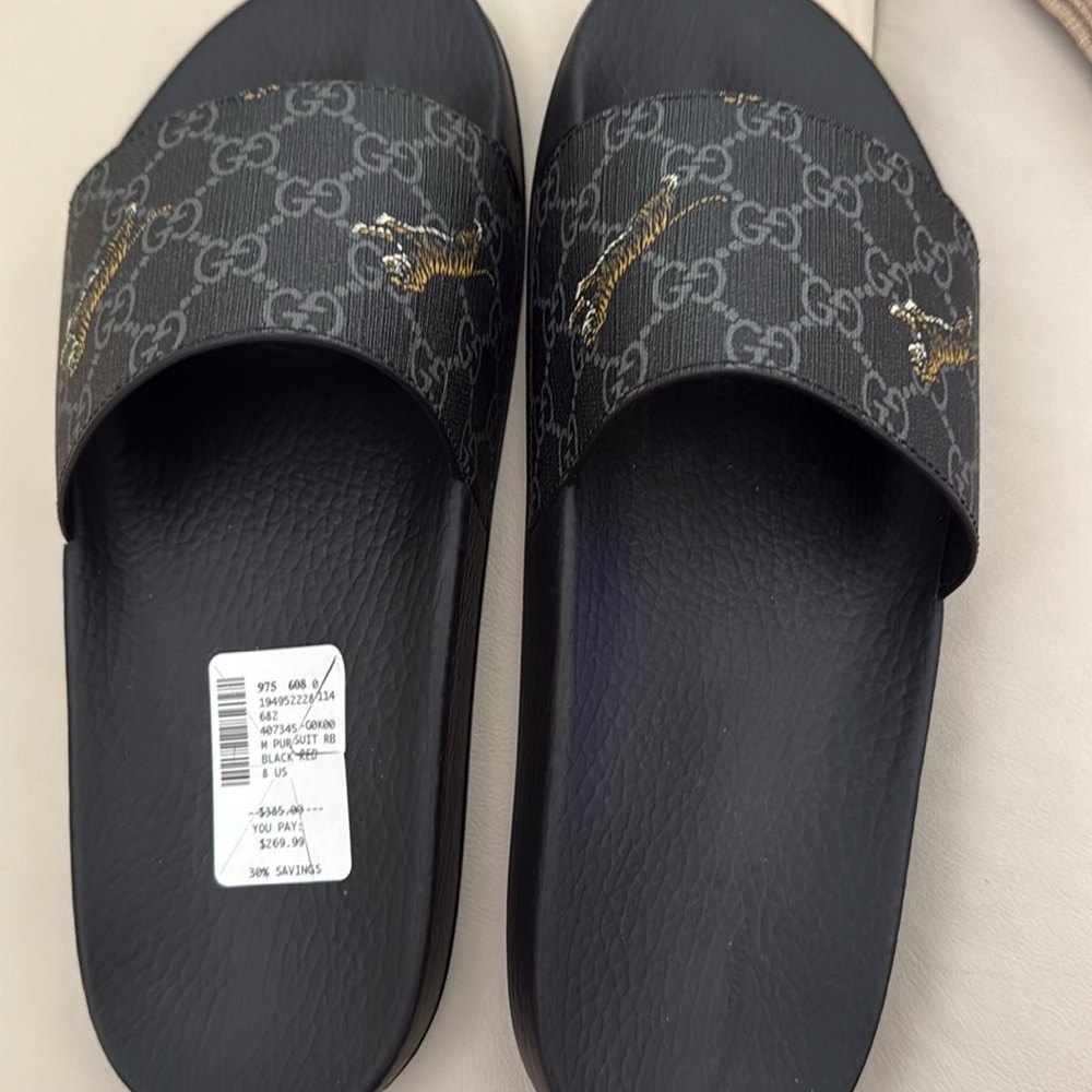Authentic Gucci GG Supreme Slide 'Tiger' unisex
